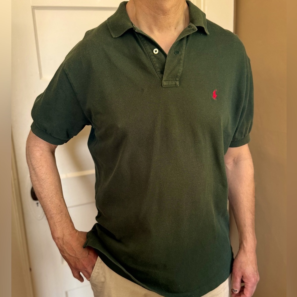 Polo Shirt by Ralph Lauren in muted forest green color